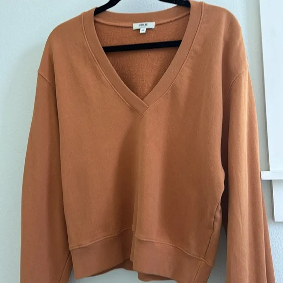 Agolde v-neck balloon sleeve sweatshirt XS - Picture 6 of 6